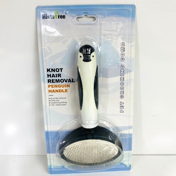 HistoTree Pet Grooming Comb Knot Hair Removal Penguin Handle White New - Picture 2 of 4
